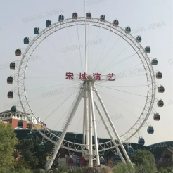 China Hangzhou 49m Spoke Ferris Wheel 32 Gondolas