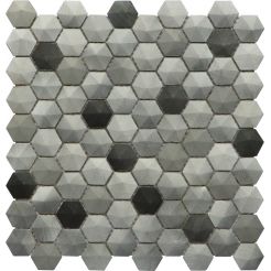 Grey Hexagon Metal Aluminium Alloy Mosaic