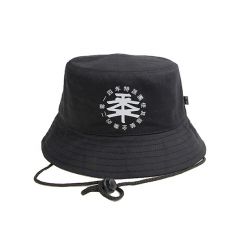Plain Black Bucket Hat With String For Mens or Womens For Sale